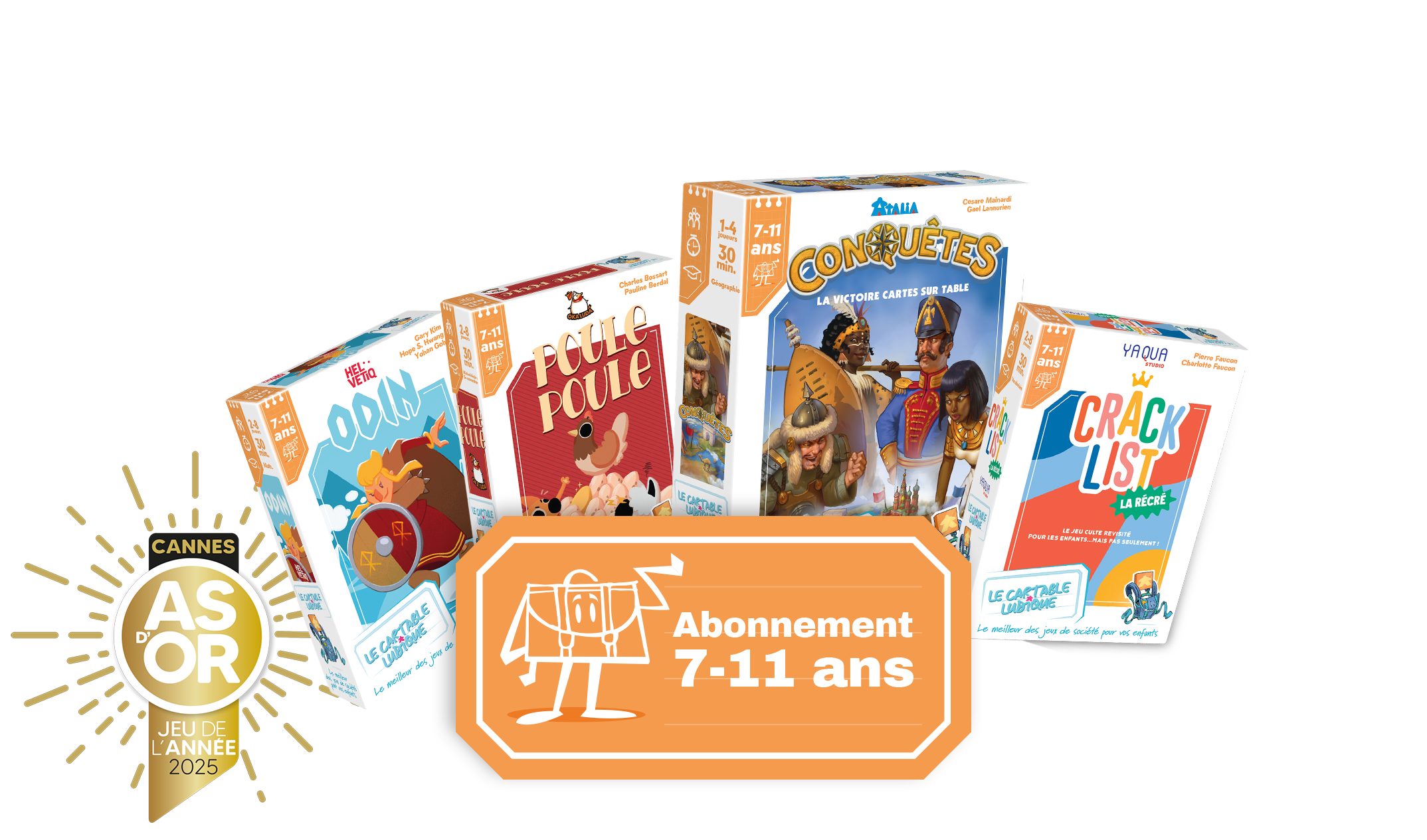 Abonnenement de 7 à 11 ans au Cartable Ludique